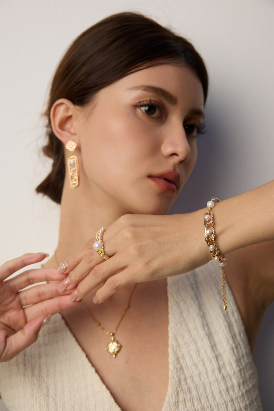 Lattice Pearl Bracelet