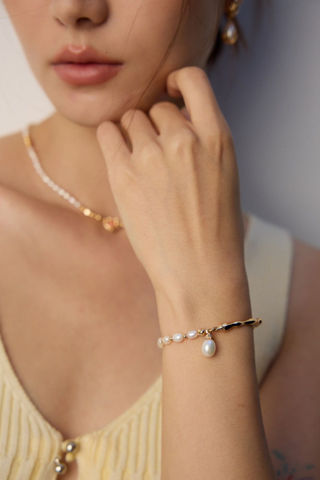 Sculpted Pearl Bracelet