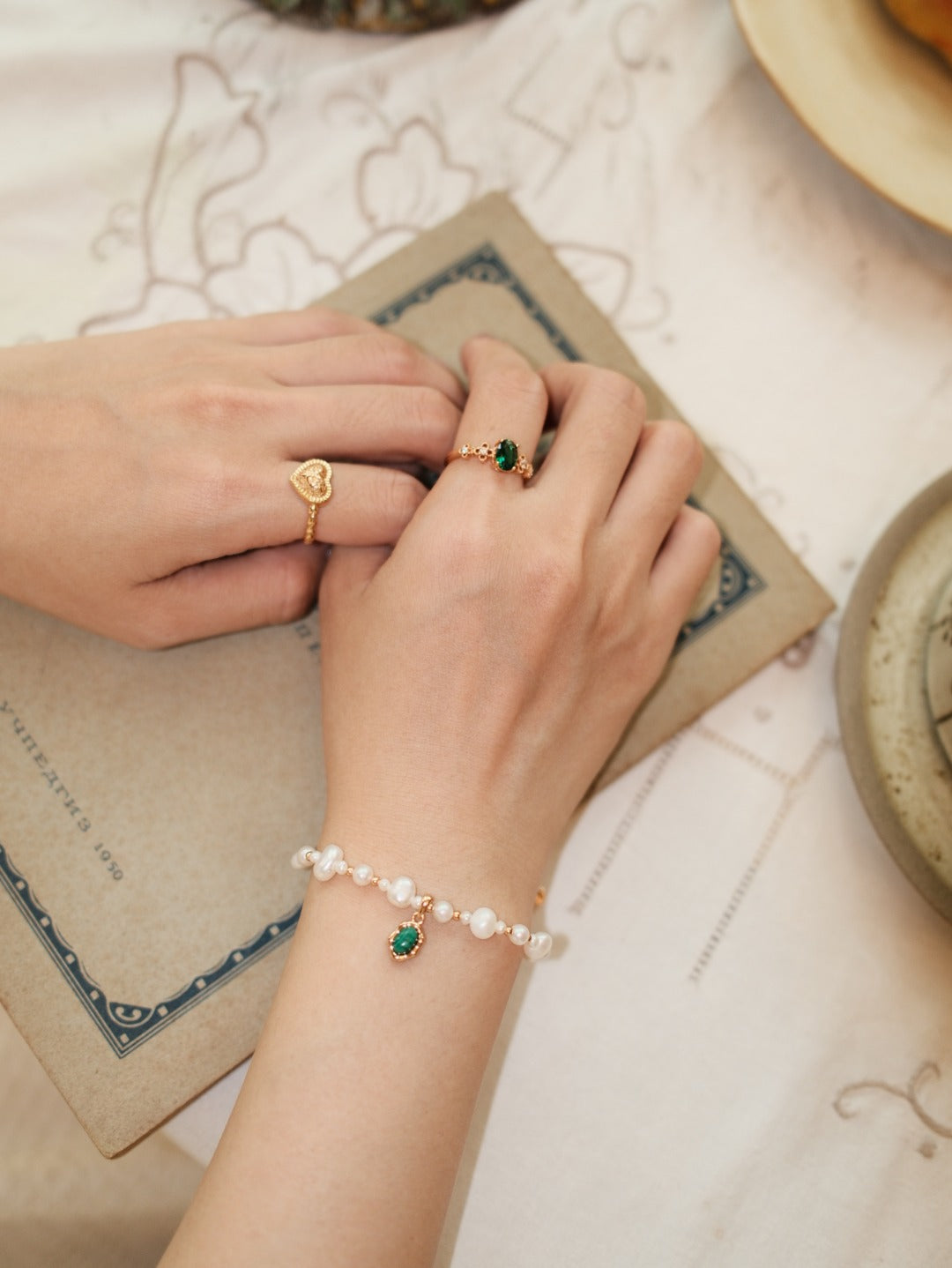 Fortune Malachite Pearl Bracelet