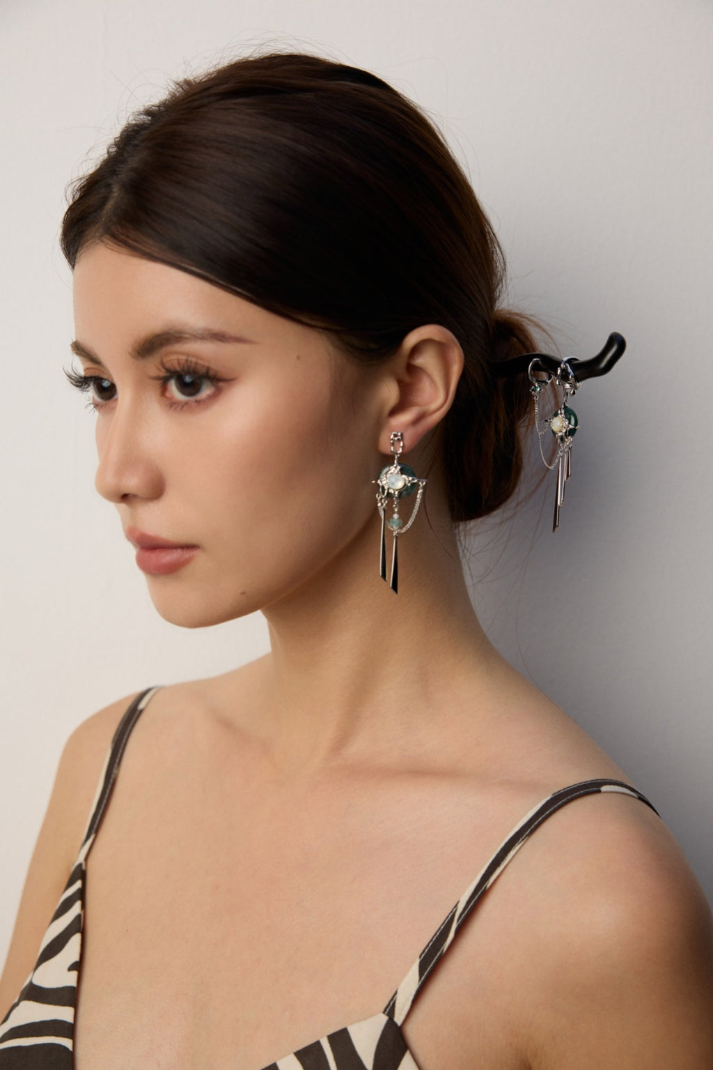 Moss Agate Drop Earrings