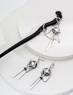 Moss Agate Drop Earrings
