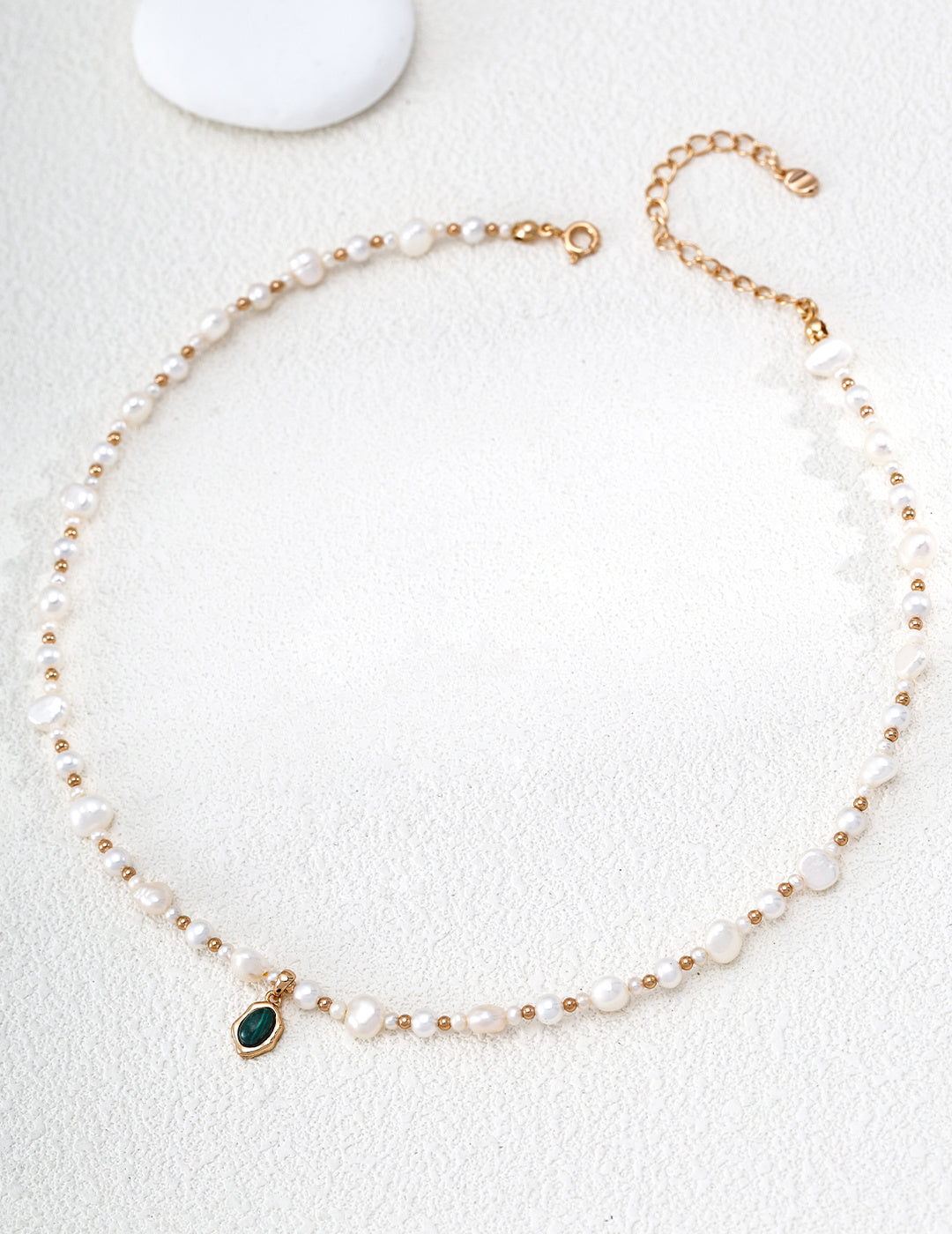 Fortune Malachite Pearl Necklace